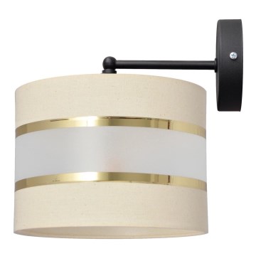 Nástěnná lampa HELEN 1xE27/15W/230V krémová/černá/zlatá
