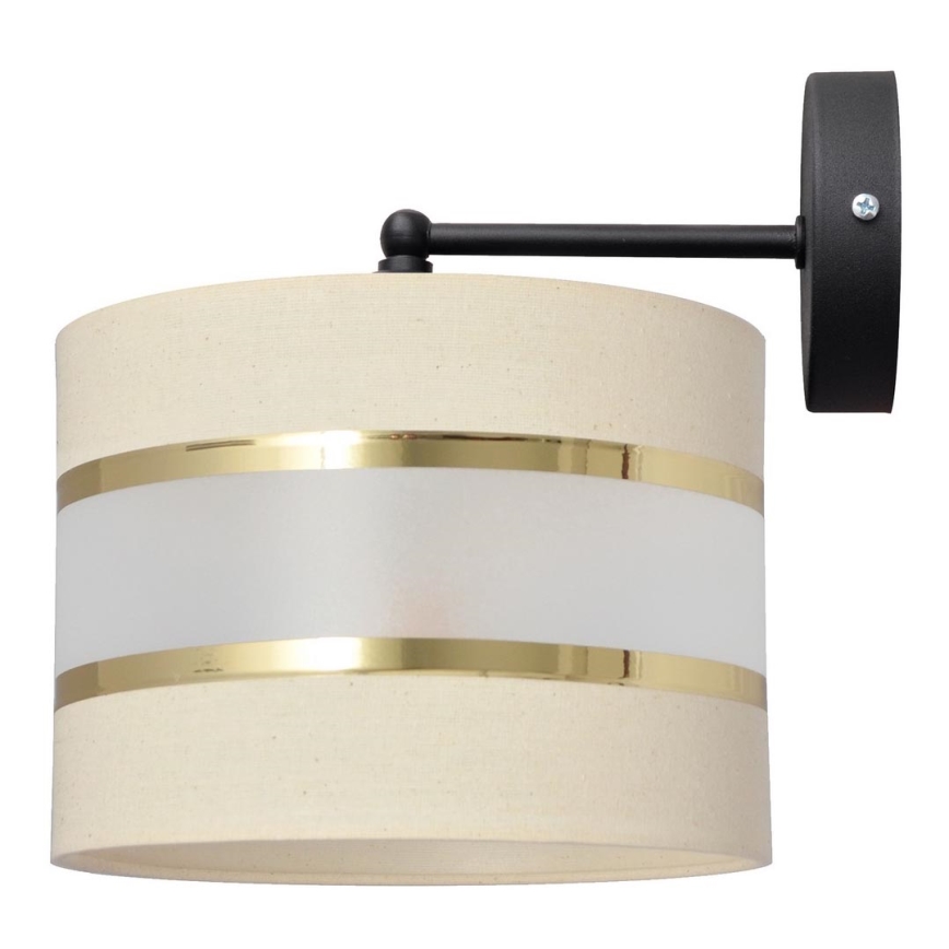Nástěnná lampa HELEN 1xE27/15W/230V krémová/černá/zlatá
