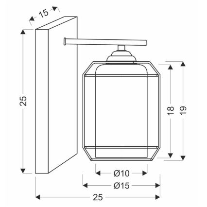 Nástěnná lampa JONERA 1xE27/40W/230V černá