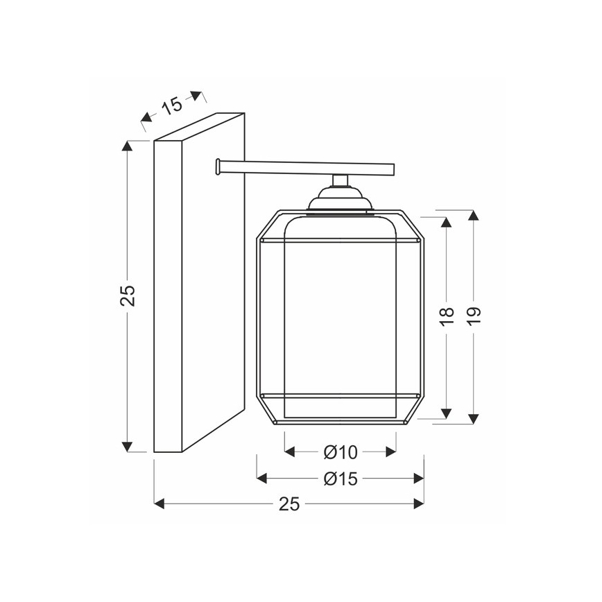 Nástěnná lampa JONERA 1xE27/40W/230V černá
