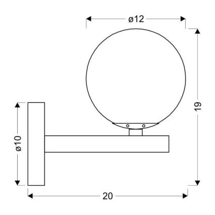 Nástěnná lampa KAMA 1xG9/28W/230V černá