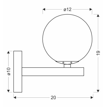 Nástěnná lampa KAMA 1xG9/28W/230V černá/kouřová černá