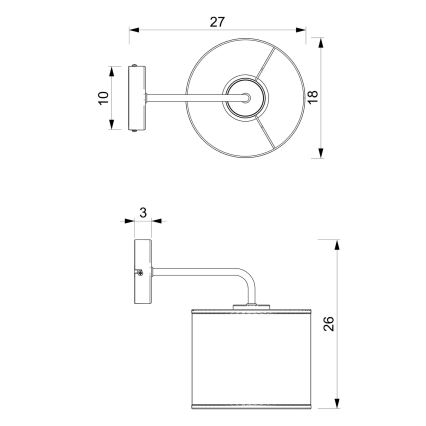 Nástěnná lampa LOFT SHADE 1xE27/60W/230V černá