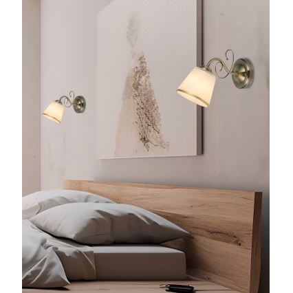 Nástěnná lampa LOSANNA 1xE14/40W/230V mosaz