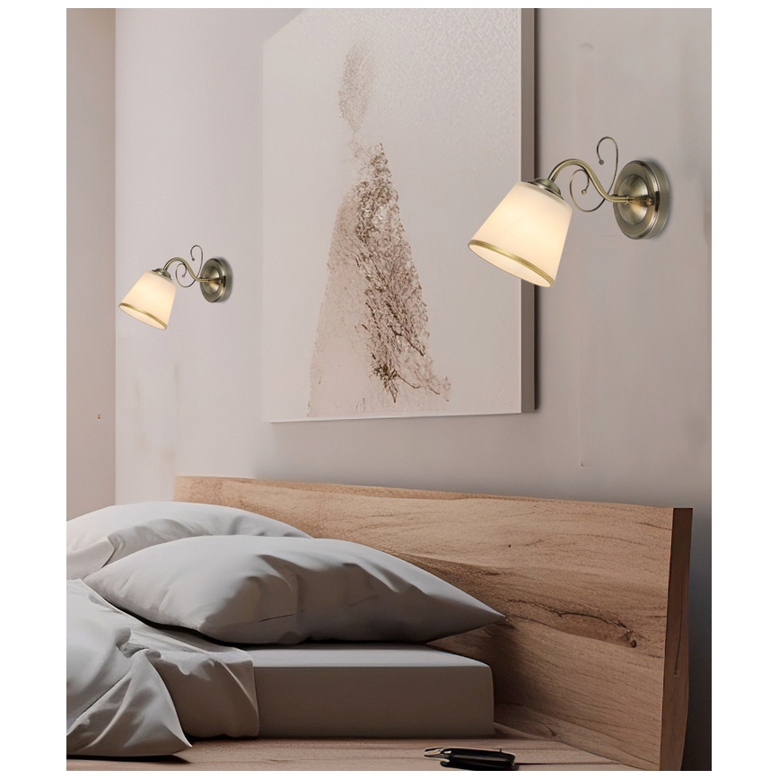 Nástěnná lampa LOSANNA 1xE14/40W/230V mosaz