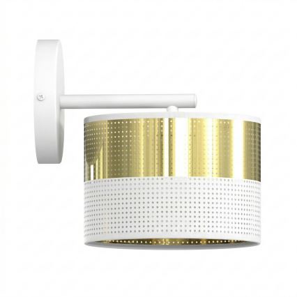 Nástěnná lampa LUX 1xE27/15W/230V bílá/zlatá
