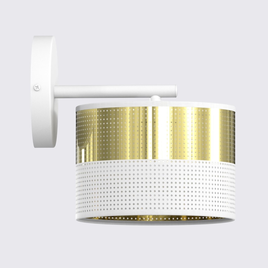 Nástěnná lampa LUX 1xE27/15W/230V bílá/zlatá