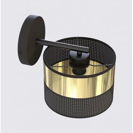 Nástěnná lampa LUX 1xE27/15W/230V černá/zlatá