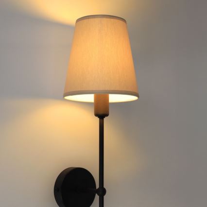 Nástěnná lampa MADELA 1xE14/40W/230V béžová/černá