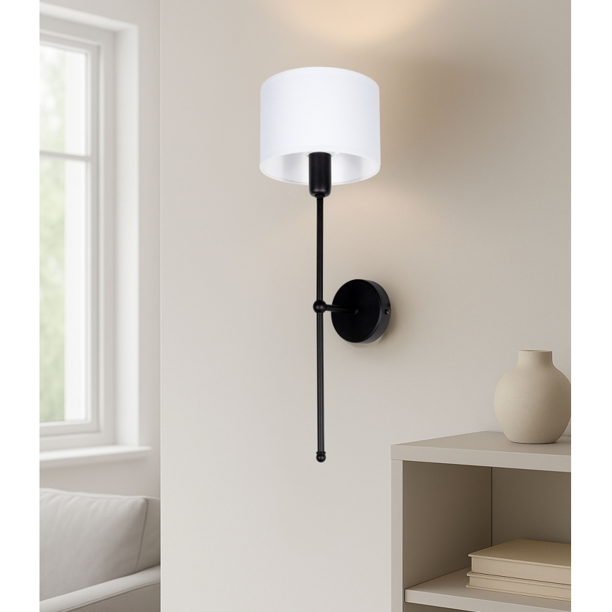Nástěnná lampa MADELA 1xE14/40W/230V bílá/černá