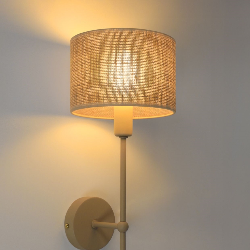Nástěnná lampa MADELA 1xE14/40W/230V juta/béžová