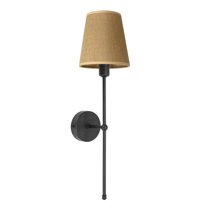 Nástěnná lampa MADELA 1xE14/40W/230V juta/černá