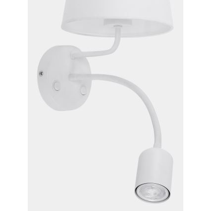 Nástěnná lampa MAJA 1xE27/15W/230V + 1xGU10/10W/230V bílá