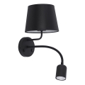 Nástěnná lampa MAJA 1xE27/15W/230V + 1xGU10/10W/230V černá