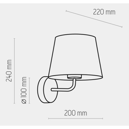 Nástěnná lampa MAJA 1xE27/15W/230V šedá