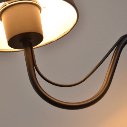 Nástěnná lampa MALBO 1xE27/15W/230V šedá/černá