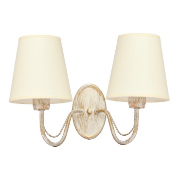 Nástěnná lampa MALBO 2xE27/15W/230V béžová