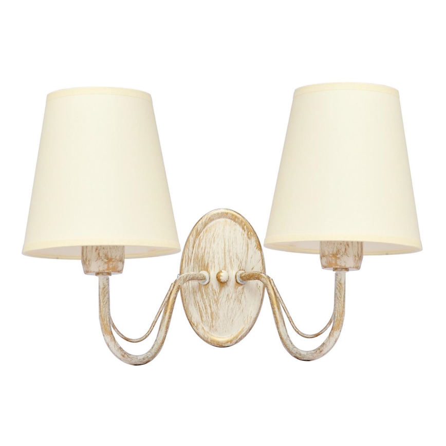 Nástěnná lampa MALBO 2xE27/15W/230V béžová