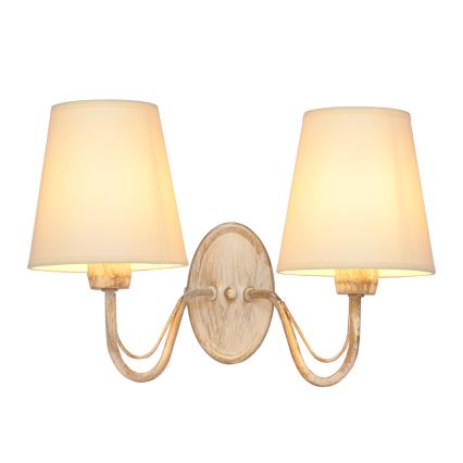 Nástěnná lampa MALBO 2xE27/15W/230V béžová