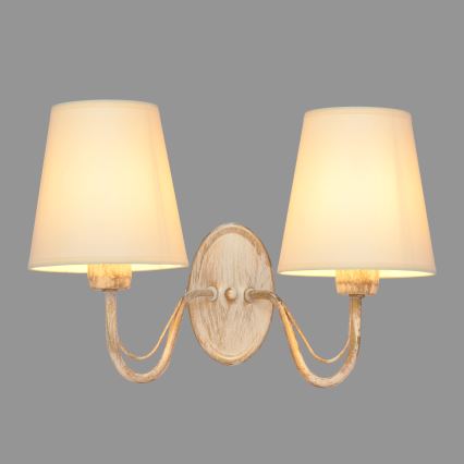 Nástěnná lampa MALBO 2xE27/15W/230V béžová