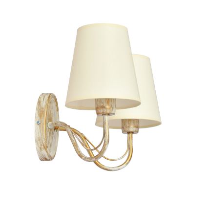 Nástěnná lampa MALBO 2xE27/15W/230V béžová