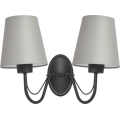 Nástěnná lampa MALBO 2xE27/15W/230V šedá/černá