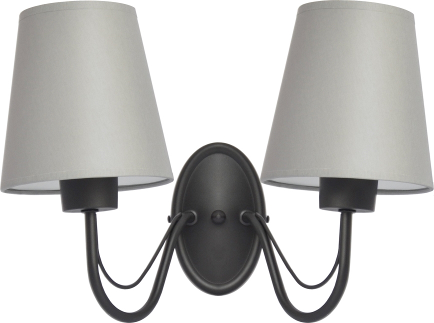 Nástěnná lampa MALBO 2xE27/15W/230V šedá/černá