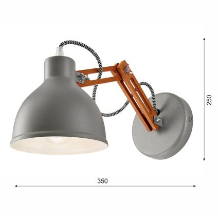 Nástěnná lampa MARCELLO 1xE27/60W/230V buk