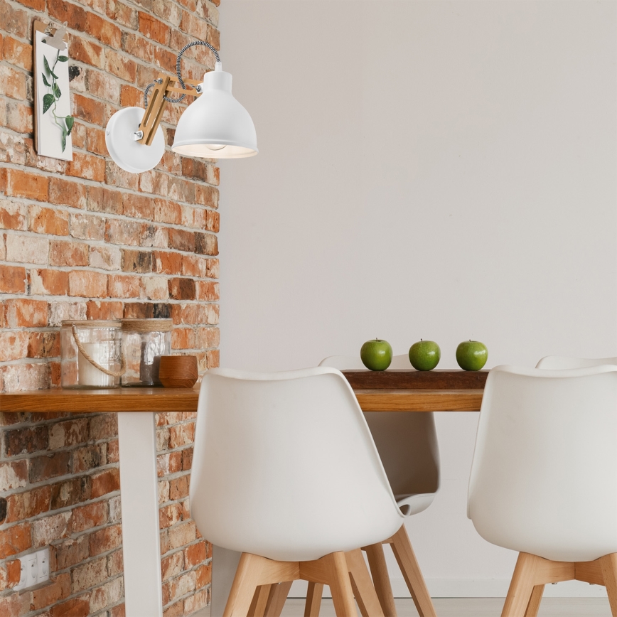 Nástěnná lampa MARCELLO 1xE27/60W/230V buk