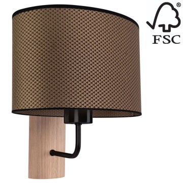 Nástěnná lampa MERCEDES 1xE27/25W/230V hnědá/dub – FSC certifikováno