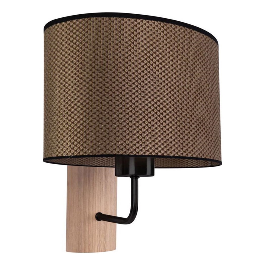 Nástěnná lampa MERCEDES 1xE27/25W/230V hnědá/dub