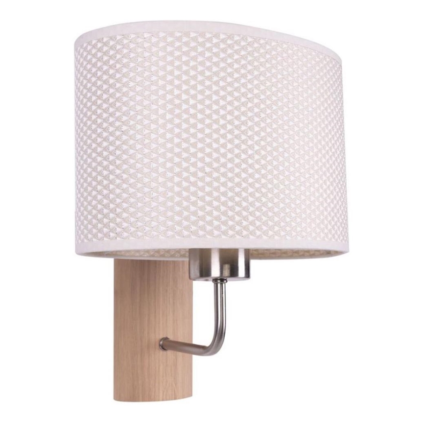 Nástěnná lampa MERCEDES 1xE27/25W/230V krémová/dub