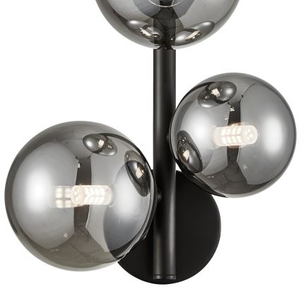 Nástěnná lampa MILA 3xG9/9W/230V černá/šedá