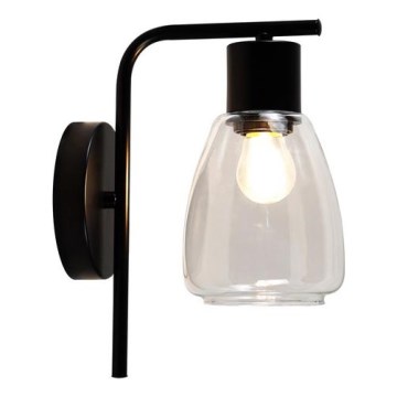 Nástěnná lampa MOLDO 1xE27/40W/230V černá/čirá