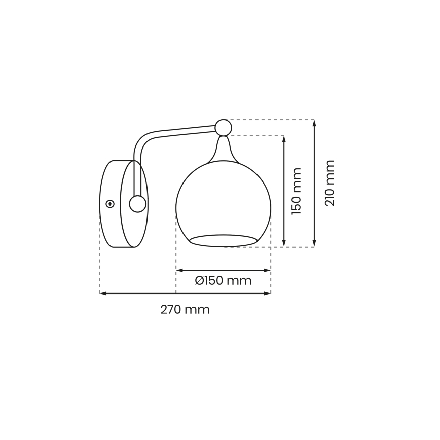 Nástěnná lampa MONTE 1xE27/60W/230V zlatá