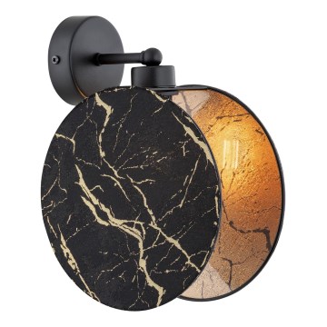 Nástěnná lampa MOTIF 1xE27/15W/230V černá/zlatá