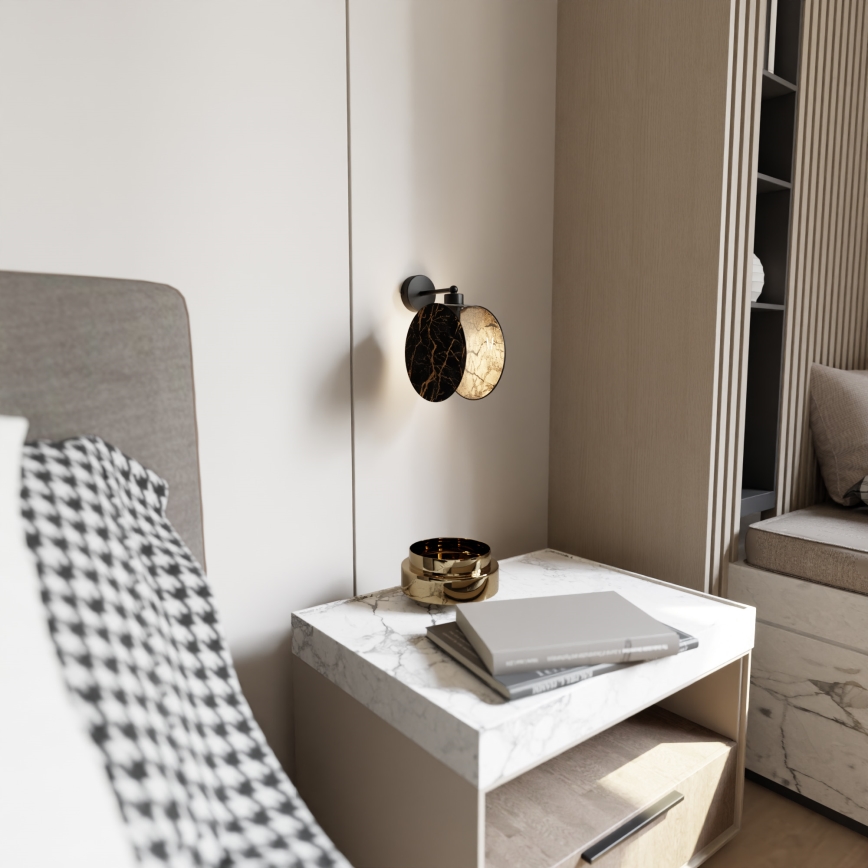 Nástěnná lampa MOTIF 1xE27/15W/230V černá/zlatá
