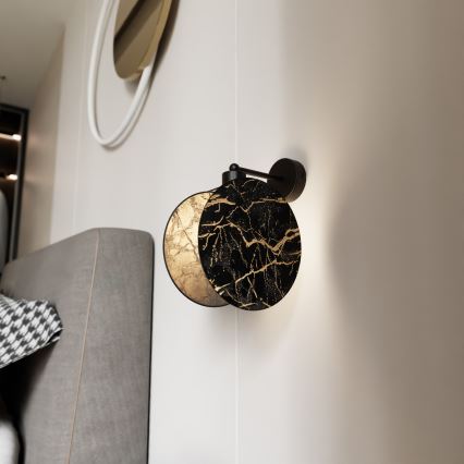 Nástěnná lampa MOTIF 1xE27/15W/230V černá/zlatá