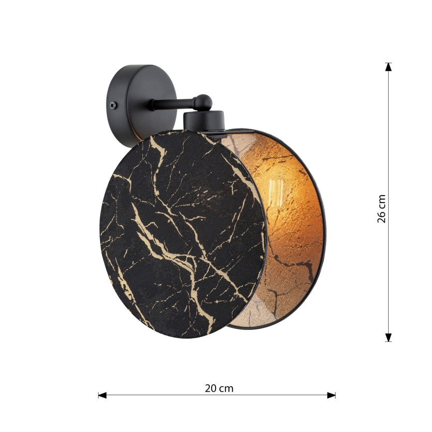 Nástěnná lampa MOTIF 1xE27/15W/230V černá/zlatá