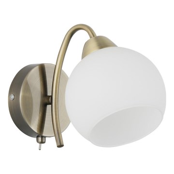 Nástěnná lampa NESTOR 1xE27/40W/230V mosaz