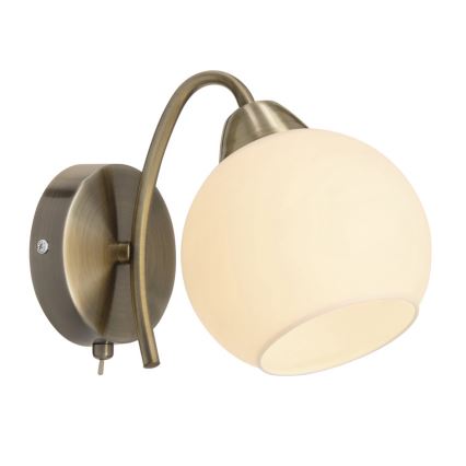 Nástěnná lampa NESTOR 1xE27/40W/230V mosaz
