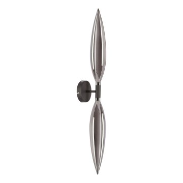 Nástěnná lampa NORDIC 2xG9/5W/230V černá/kouřová šedá