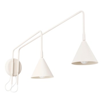 Nástěnná lampa NOX 2xE14/10W/230V krémová