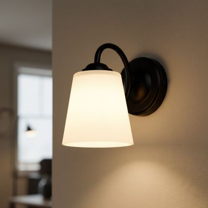 Nástěnná lampa PAFOS 1xE27/15W/230V černá