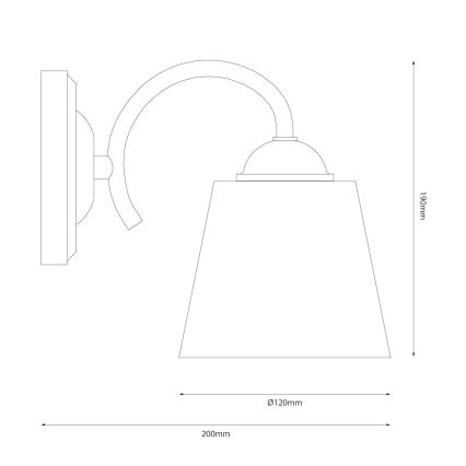 Nástěnná lampa PAFOS 1xE27/15W/230V černá