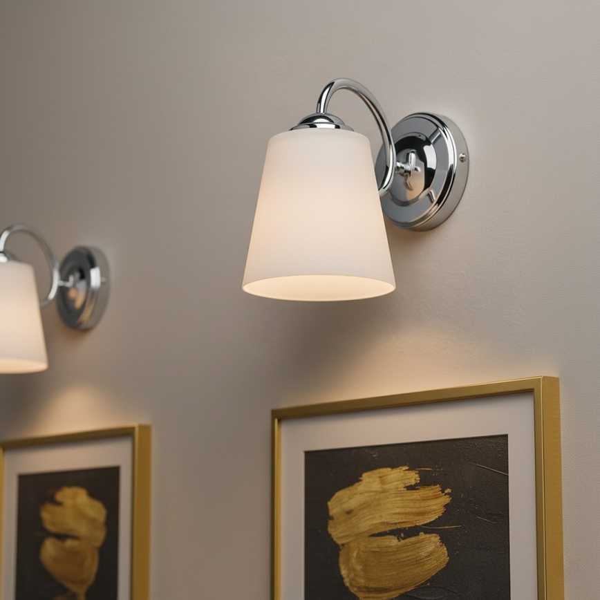 Nástěnná lampa PAFOS 1xE27/15W/230V lesklý chrom