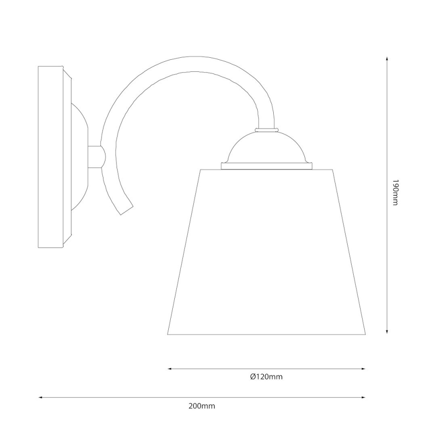Nástěnná lampa PAFOS 1xE27/15W/230V lesklý chrom