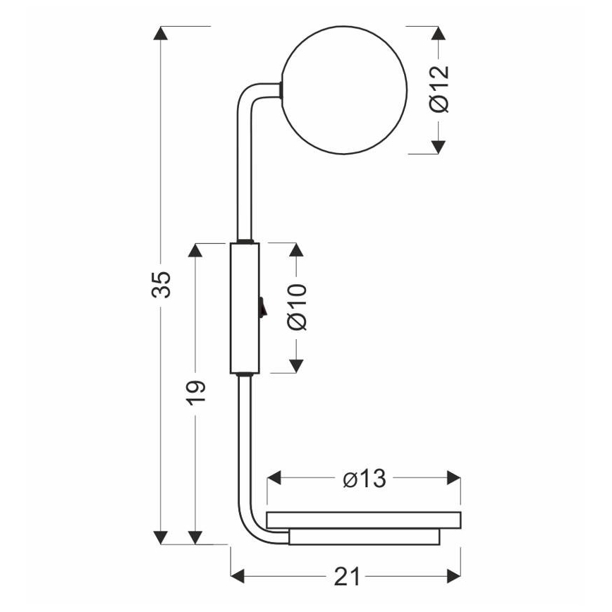 Nástěnná lampa PONIO 1xG9/25W/230V černá/buk