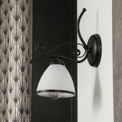 Nástěnná lampa RETRO 1xE27/60W/230V černá/bílá