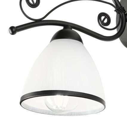 Nástěnná lampa RETRO 1xE27/60W/230V černá/bílá